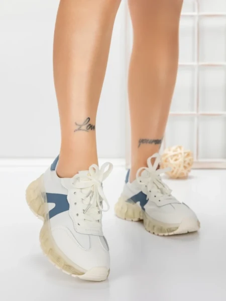 Pantofi Sport Dama din piele naturala 2382-3 BLUE | FRANCO GERARDO