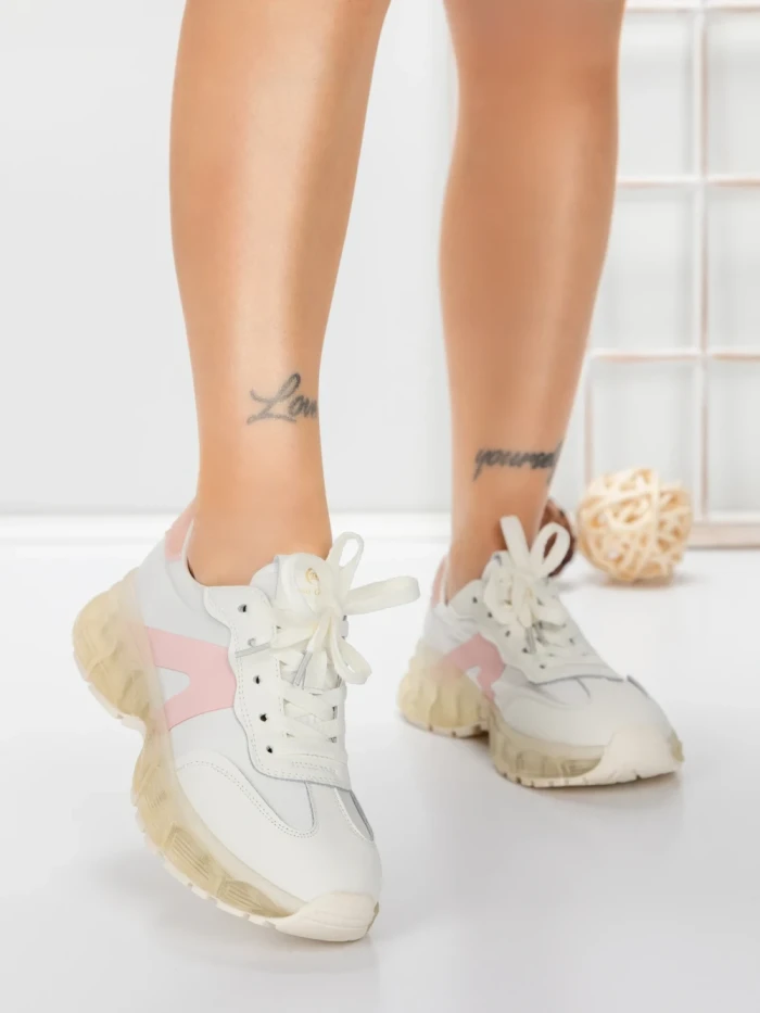 Pantofi Sport Dama din piele naturala 2382-3 PINK | FRANCO GERARDO