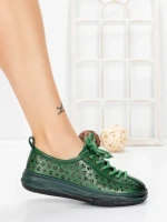 Pantofi Casual Dama din piele naturala 98088 GREEN | FORMAZIONE