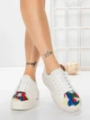 Pantofi Casual Dama din piele naturala 88135 WHITE | FRANCO GERARDO