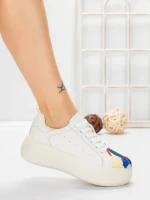 Pantofi Casual Dama din piele naturala 88135 WHITE | FRANCO GERARDO