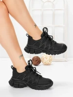 Pantofi Sport Dama din piele naturala 2382-1 BLACK | FRANCO GERARDO