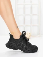 Pantofi Sport Dama din piele naturala 2382-1 BLACK | FRANCO GERARDO