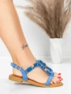 Sandale Dama cu Talpa Joasa 5WH70 BLUE | MEI