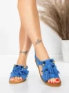 Sandale Dama cu Talpa Joasa 5WH71 BLUE | MEI