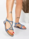 Sandale Dama cu Talpa Joasa 5WH73 BLUE | MEI