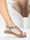 Sandale Dama cu Talpa Joasa 5WH73 BLUE | MEI