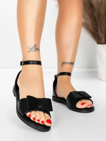 Sandale Dama cu Talpa Joasa 5PT26 BLACK | MEI