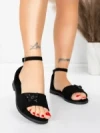 Sandale Dama cu Talpa Joasa 5PT28 BLACK | MEI