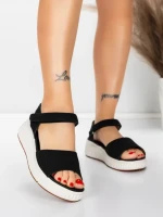 Sandale Dama cu Platforma 5GS36 BLACK | MEI