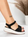 Sandale Dama cu Platforma 5GS36 BLACK | MEI