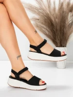 Sandale Dama cu Platforma 5GS36 BLACK | MEI
