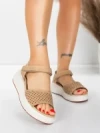 Sandale Dama cu Platforma 5GS36 BEIGE | MEI