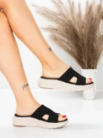 Papuci Dama cu Talpa Joasa 5GS39 BLACK | MEI