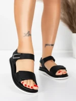Sandale Dama cu Talpa Joasa 5GS58 BLACK | MEI