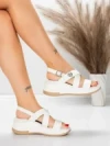 Sandale Dama cu Platforma 5GS60 WHITE | MEI