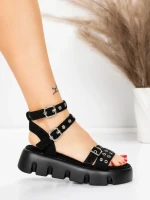 Sandale Dama cu Platforma 5HXS75 BLACK | MEI