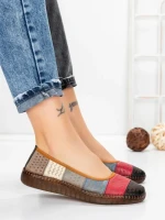 Balerini Dama din piele naturala 2211-1 BLACK-RED | BERLINER