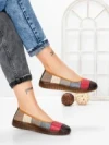 Balerini Dama din piele naturala 2211-1 BLACK-RED | BERLINER