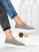 Pantofi Casual Dama din piele naturala KD87983 GREY | BERLINER
