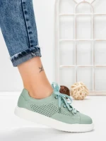 Pantofi Casual Dama din piele naturala KD87981 GREEN | BERLINER