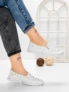 Balerini Dama din piele naturala K242-4 WHITE | GALLOP