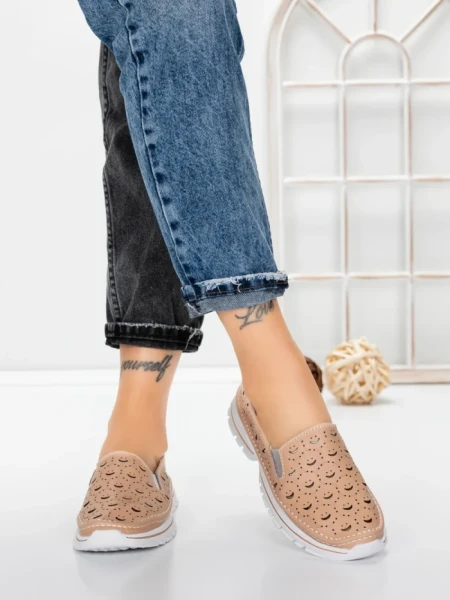 Balerini Dama din piele naturala K242-4 PINK | GALLOP