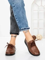 Pantofi Casual Dama din piele naturala 231151 BROWN | GALLOP