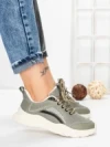 Pantofi Sport Dama din piele naturala 66916-5 KHAKI | STEPHANO