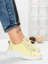 Pantofi Casual Dama din piele naturala K243-1 YELLOW | GALLOP