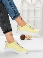Pantofi Casual Dama din piele naturala K243-1 YELLOW | GALLOP