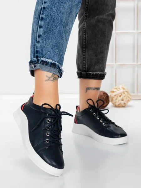 Pantofi Casual Dama din piele naturala K243-1 DARK BLUE | GALLOP