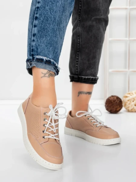 Pantofi Casual Dama din piele naturala K251-1 PINK | GALLOP