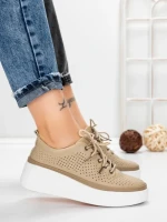Pantofi Casual Dama din piele naturala K244-1 APRICOT | GALLOP