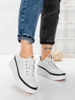 Pantofi Casual Dama din piele naturala K244-1 WHITE | GALLOP