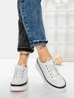 Pantofi Casual Dama din piele naturala K244-1 WHITE | GALLOP