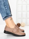 Pantofi Casual Dama din piele naturala 1753Q12 CAMEL | STEPHANO