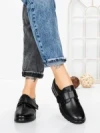 Pantofi Casual Dama din piele naturala 1753Q12 BLACK | STEPHANO