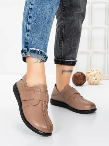 Pantofi Casual Dama din piele naturala 3207Q08 CAMEL | BERLINER