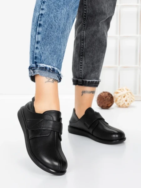 Pantofi Casual Dama din piele naturala 3207Q08 BLACK | BERLINER