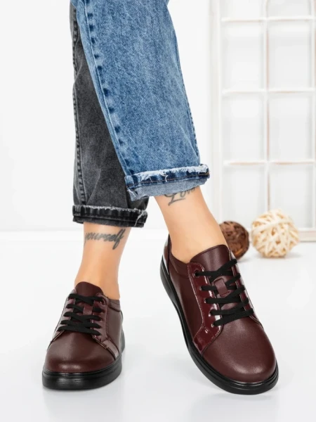 Pantofi Casual Dama din piele naturala 3113Q02 WINE | STEPHANO