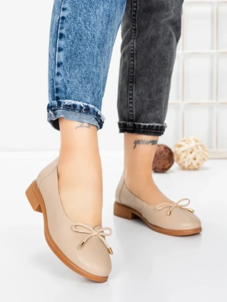 Balerini Dama din piele naturala 3651 APRICOT | BERLINER