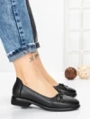 Balerini Dama din piele naturala 3651 BLACK | BERLINER