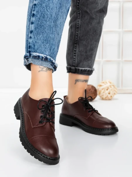 Pantofi Casual Dama din piele naturala 3218Q05 WINE | BERLINER