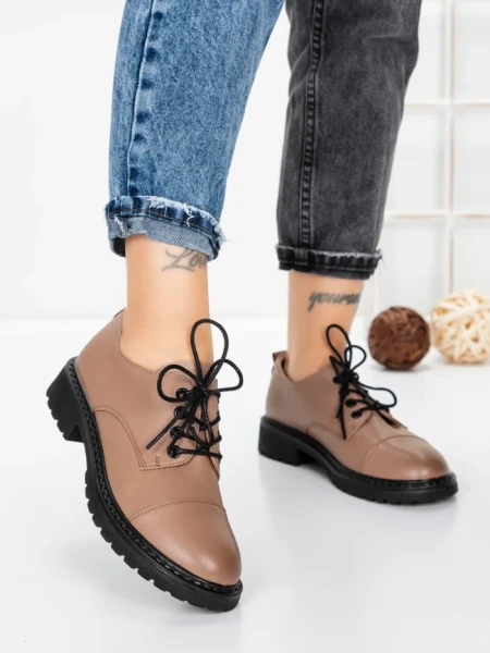 Pantofi Casual Dama din piele naturala 3218Q05 CAMEL | BERLINER