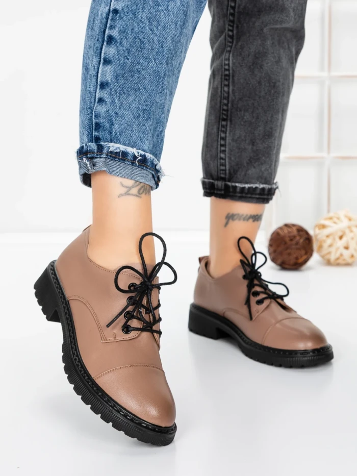 Pantofi Casual Dama din piele naturala 3218Q05 CAMEL | BERLINER