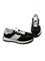 Pantofi Sport Barbati din piele naturala 68010 BLACK | STEPHANO