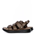 Sandale Barbati din piele naturala 95017 GREY | MELS
