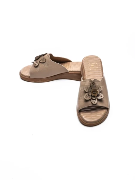 Papuci Dama din piele naturala 26638 APRICOT | FORMAZIONE