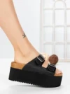 Papuci Dama cu Platforma 9548N NEGRO | STEPS HIGHER
